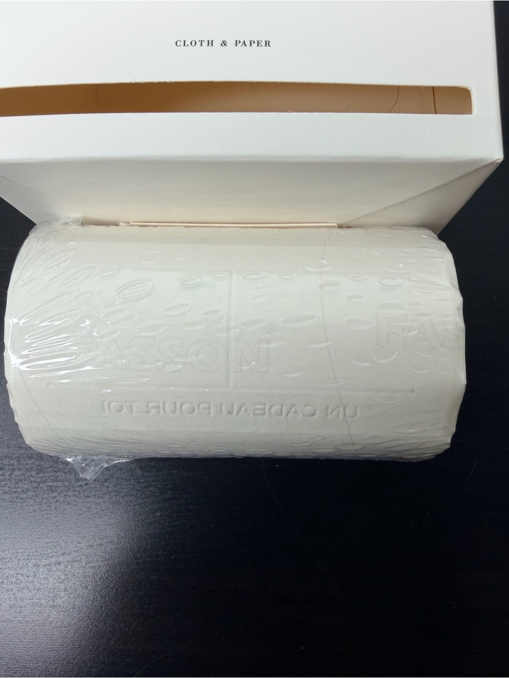 Cloth & Paper Gift Tag Stickers roll of 50 white stickers 3x1.5” - Picture 3 of 6